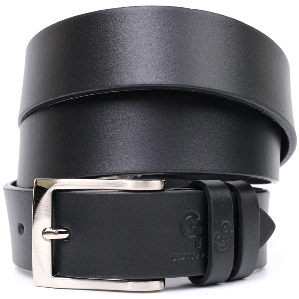 Пояс брючний Grande Pelle Belt 11674 з натуральної шкіри Чорний