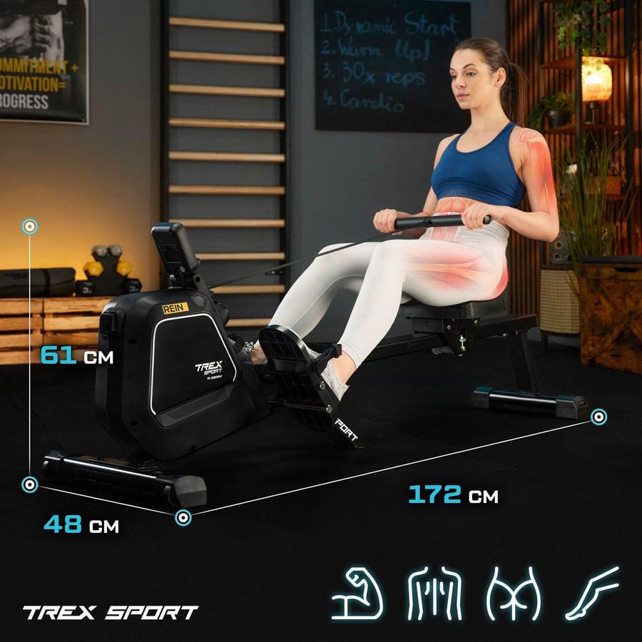 Гребний тренажер Trex Sport TX-580RM Rein магнітний Чорний (5099) - фото 2 Гребний тренажер Trex Sport TX-580RM Rein магнітний Чорний (5099) - фото 2