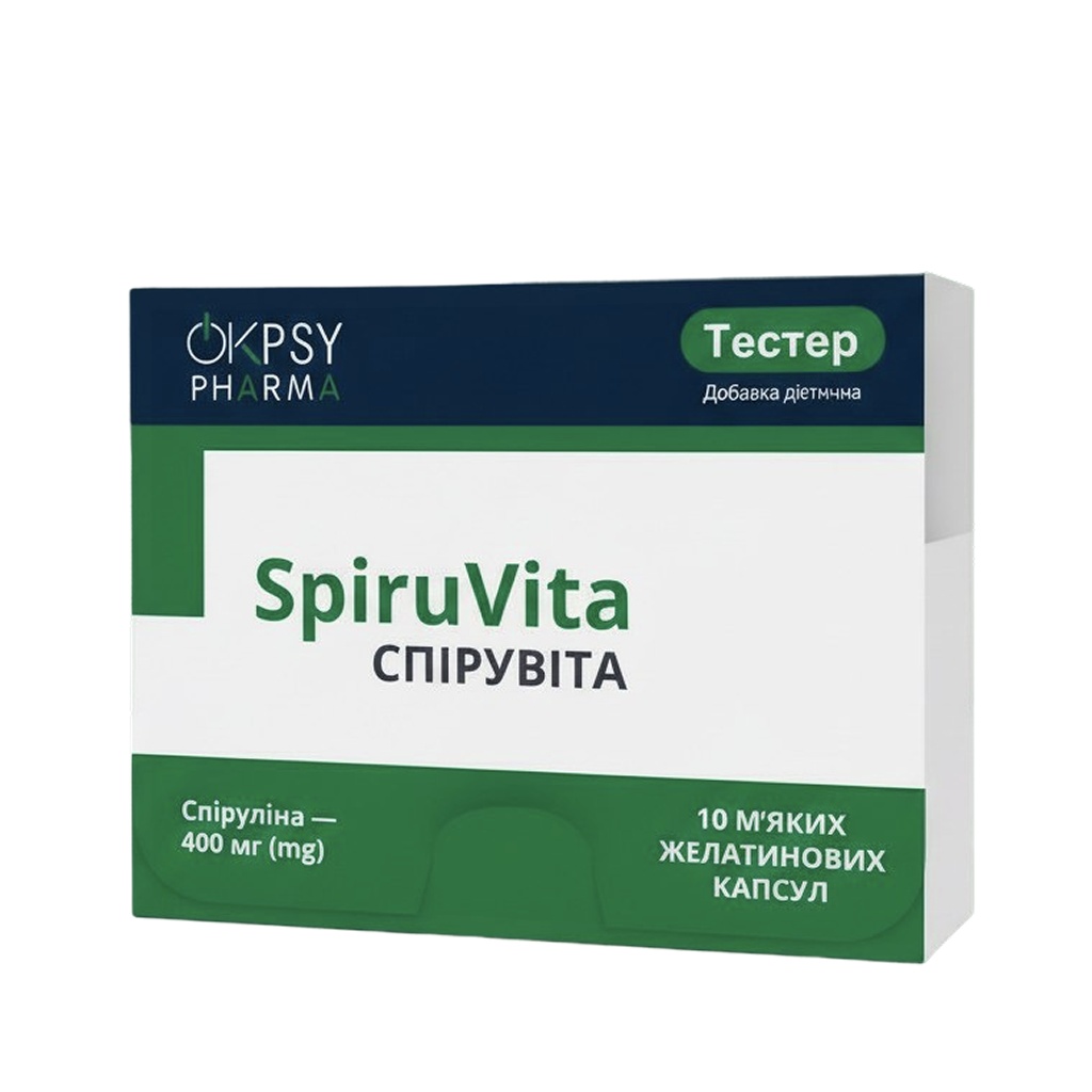 Капсули SpiruVita OkPsy Pharma Спіруліна 400 мг 10 шт. Капсули SpiruVita OkPsy Pharma Спіруліна 400 мг 10 шт.