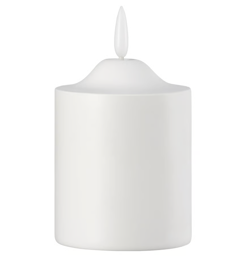 Свічка-колонка світлодіодна SMÅLOM на батарейках Білий (506.115.93)