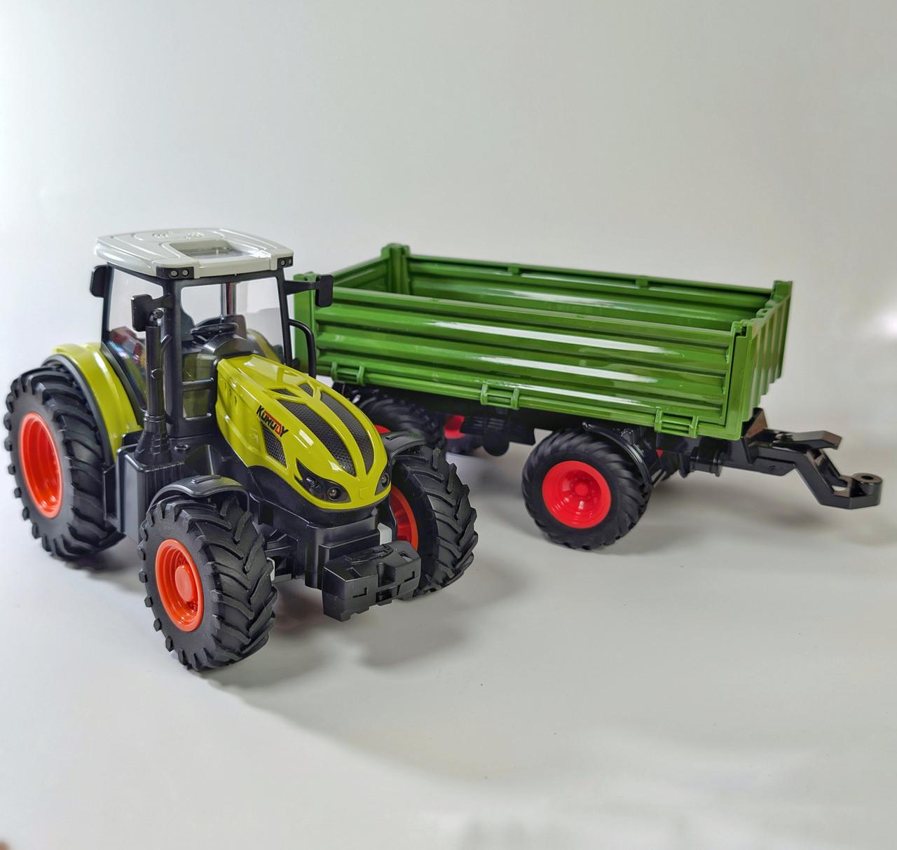 Трактор на радіокеруванні з причепом Korody Зелений - фото 3 Трактор на радіокеруванні з причепом Korody Зелений - фото 3