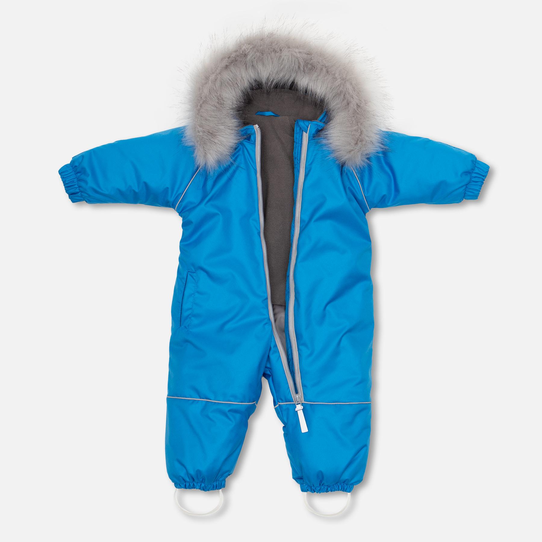 Дитячий зимовий комбінезон з капюшоном DoRechi Аполло з хутром 92-98 см Блакитний (21511) - фото 2