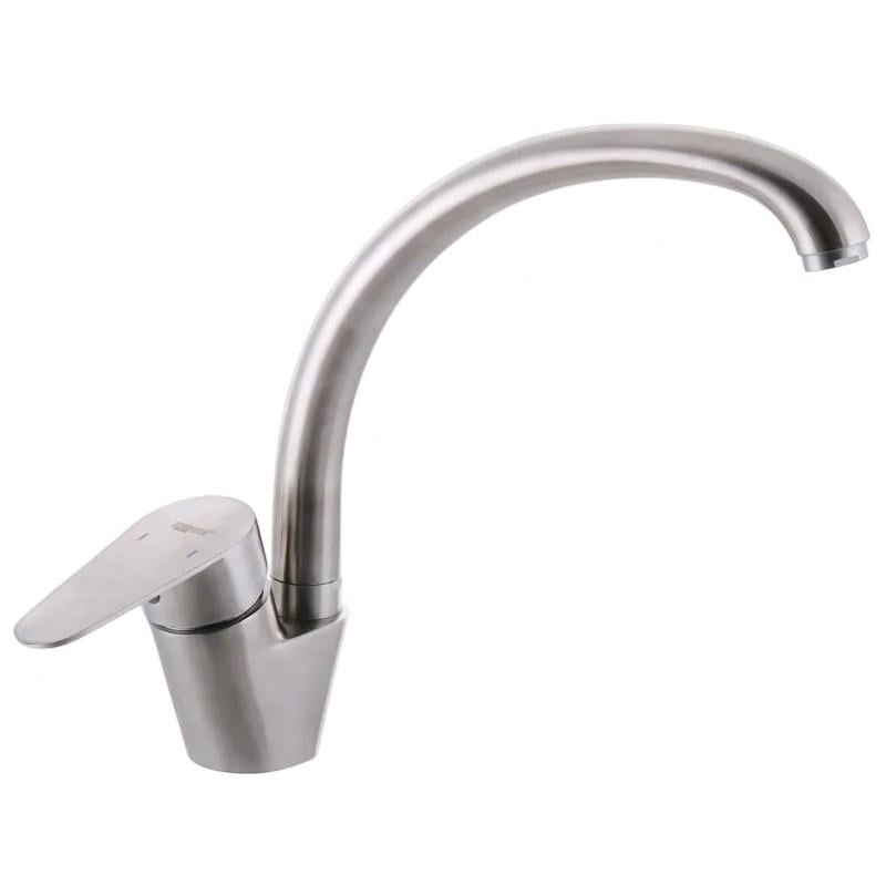 Смеситель для мойки посуды высокий Zerix ASA-011-1 нержавеющая сталь SUS304 Хром (b-ZX3133)