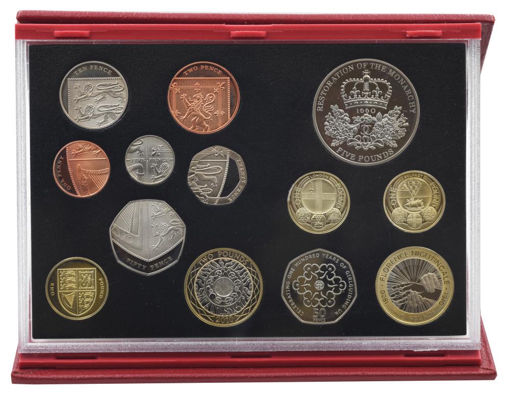Набір колекційних монет Великобританія 13 монети 2010 Proof 1/2/5/10/20/50/50 пенсів 1/1/1/2/2/5 фунтів (М23772)