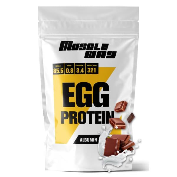 Протеин яичный альбумин для роста мышц MuscleWay EGG PROTEIN 500 г Молочный шоколад (21-137-ALB-mch-500g)