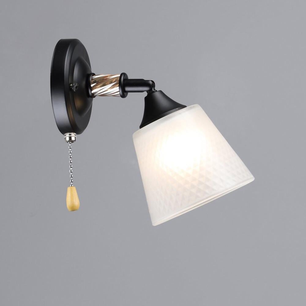 Светильник настенный Light House SRS-20329/1W плафон белый Черный