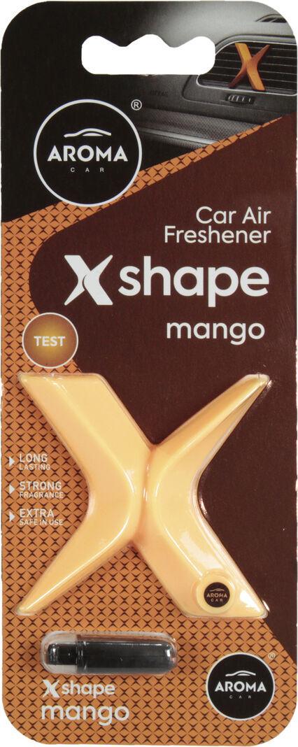 Ароматизатор для авто Aroma Car X Shape Mango на дефлектор твердий 10 мл (0312655)
