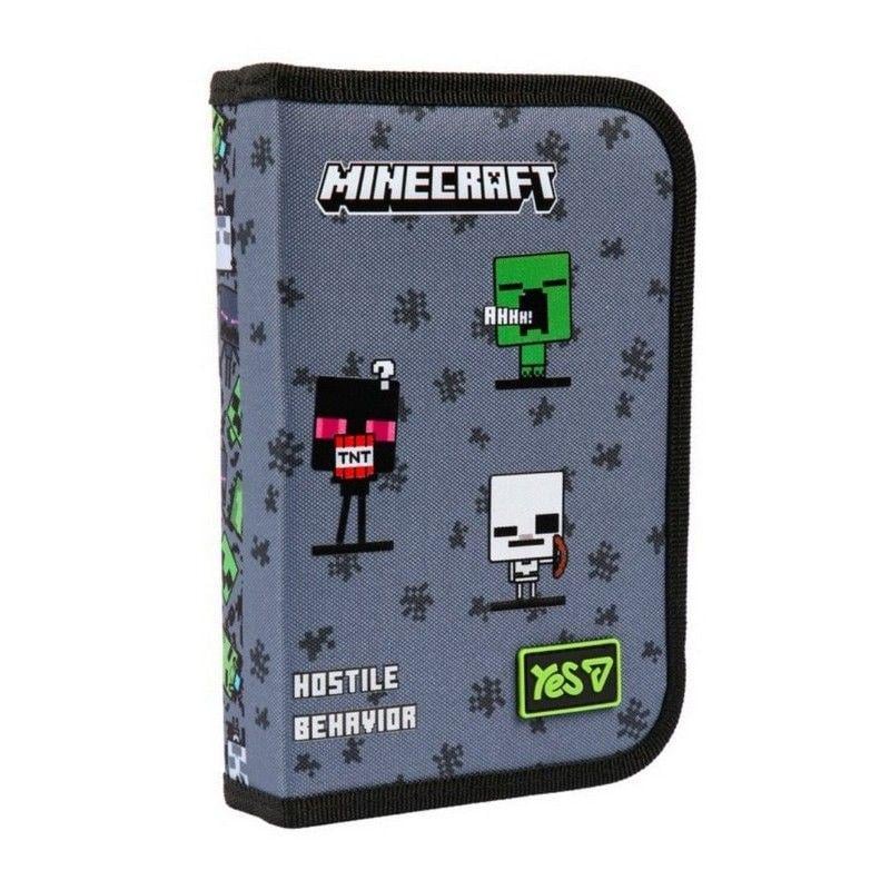 Пенал жесткий одинарный YES НР-04 Minecraft Reality с двумя клапанами (533744)