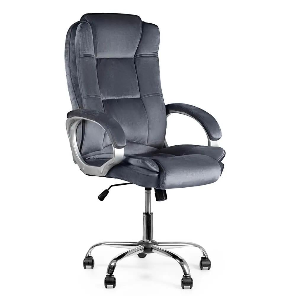 Крісло офісне ергономічне Barsky Soft Microfiber з бічною підтримкою Grey (Soft-03) - фото 1