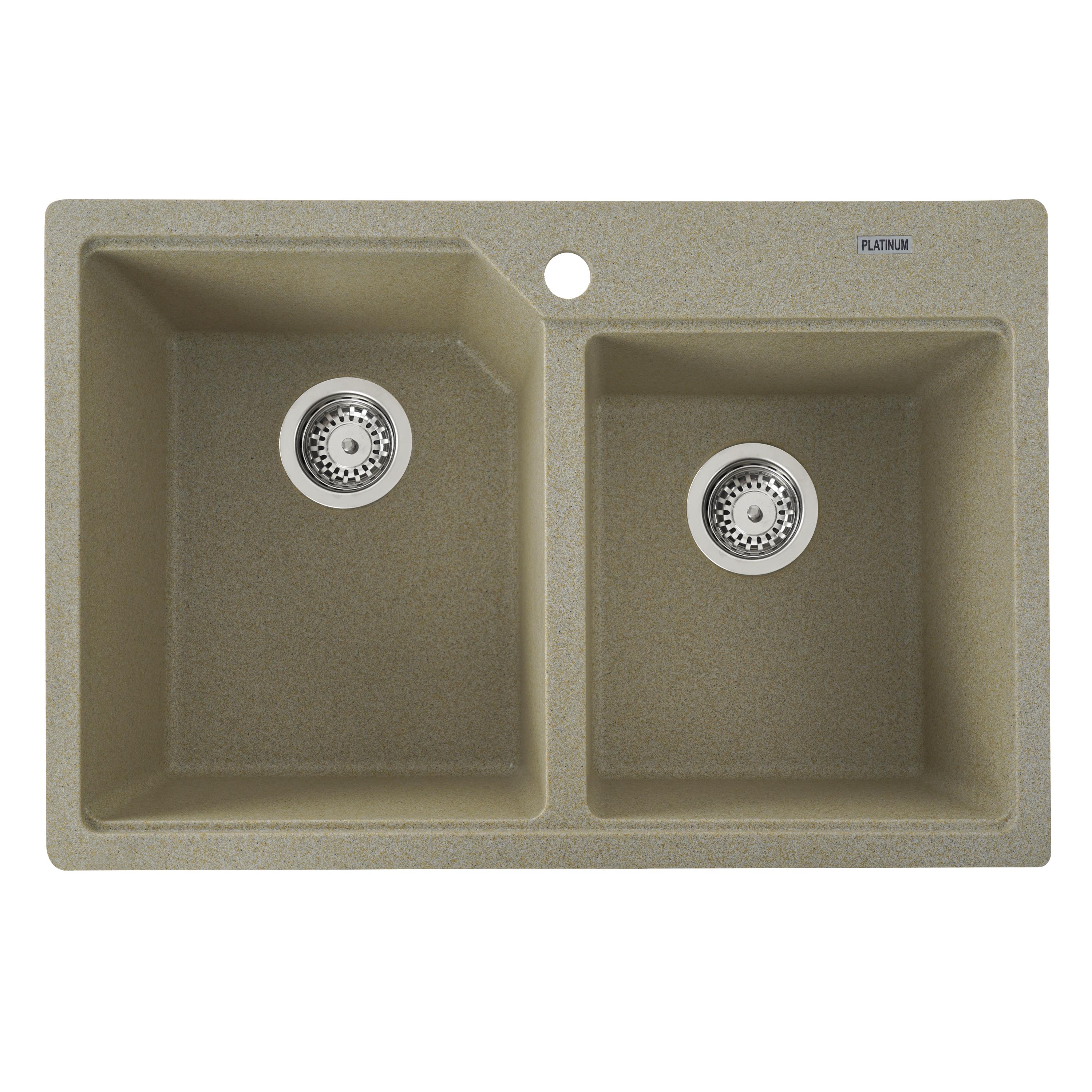 Мойка для кухни Platinum 7850 Harmony гранит матовый Бежевый (000026535)