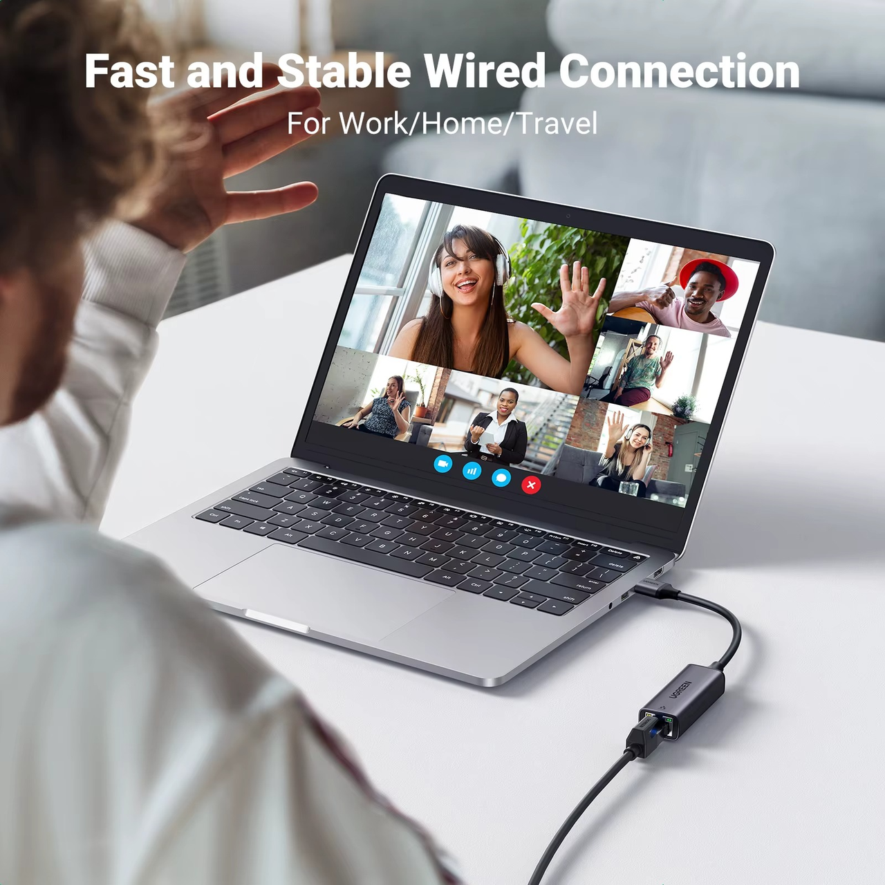 Адаптер сетевой UGREEN CM209 USB-A Gigabit Ethernet Adapter RJ45 1000mb/s (2000180) - фото 5 Адаптер сетевой UGREEN CM209 USB-A Gigabit Ethernet Adapter RJ45 1000mb/s (2000180) - фото 5