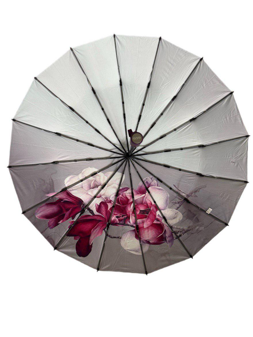 Парасолька-автомат жіноча Три Слона з квітами та однотонним куполом 16 спиць антивітер Фіолетовий (7569/2) - фото 2 Парасолька-автомат жіноча Три Слона з квітами та однотонним куполом 16 спиць антивітер Фіолетовий (7569/2) - фото 2