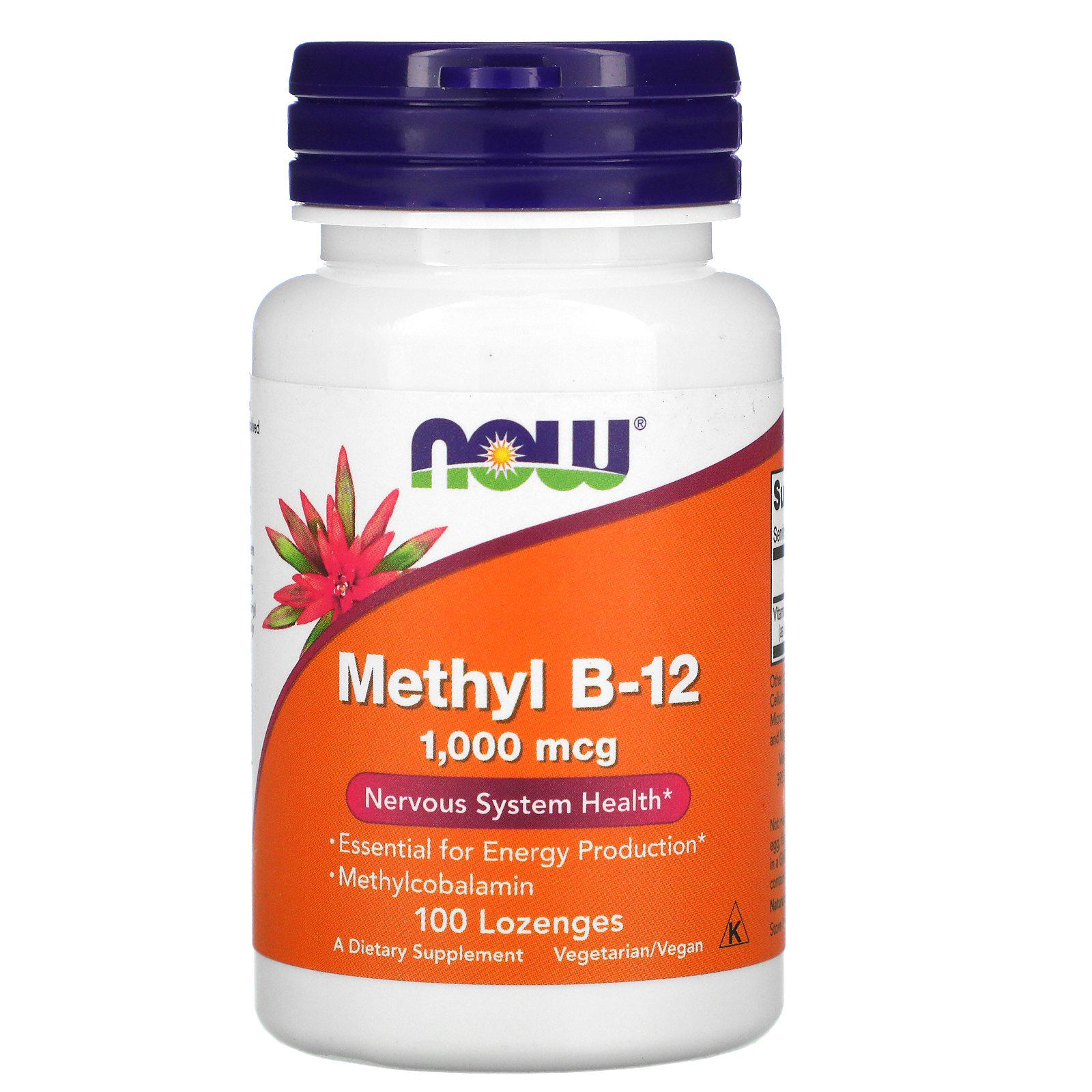 Витамин B-12 Now Methyl B-12 1000 mcg 100 lozenges Витамин B-12 Now Methyl B-12 1000 mcg 100 lozenges