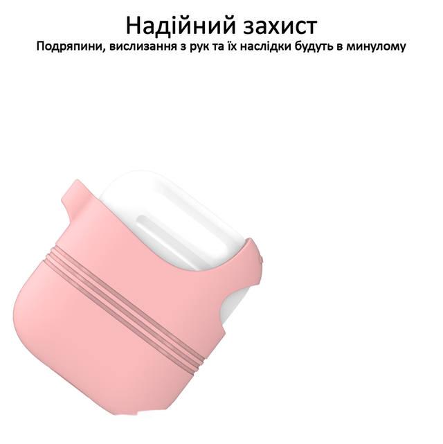 Чохол силіконовий для AirPods Promate VeilCase з карабіном Pink - фото 2