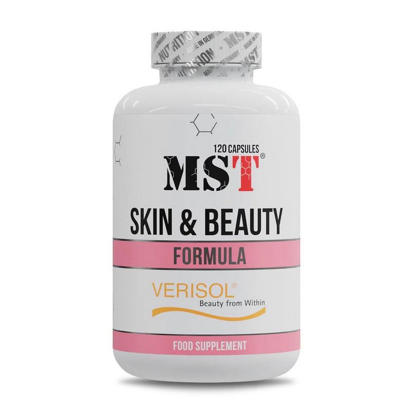 Витамины для волос кожи и ногтей с коллагеном Verisol и гиалуроновой кислотой MST Skin & Beauty Formula 120 капс.