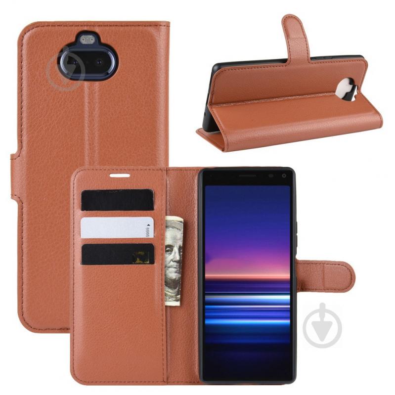 Чехол-книжка Litchie Wallet для Sony Xperia 8 / Xperia 20 Brown (hub_ehJf52136) - фото 2