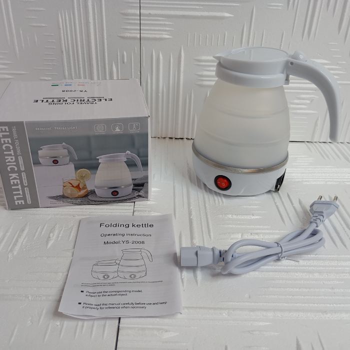 Електрочайник складаний силіконовий Electric Kettle Білий (KT-23P) - фото 5