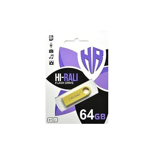 Флешка Hi-Rali USB 64GB Shuttle Series Gold (HI-64GBSHGD)