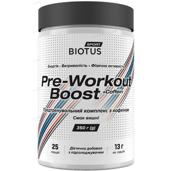 Комплекс для тренировки Biotus Pre-workout Boos + Coffein 350 г 25 порций Cherry (000027302)