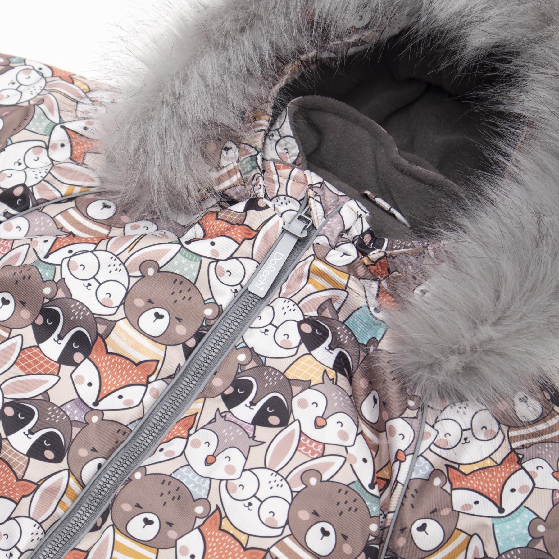 Детский зимний комбинезон с капюшоном DoRechi Аполло Зверята с мехом 80 см (21483) - фото 3 Детский зимний комбинезон с капюшоном DoRechi Аполло Зверята с мехом 80 см (21483) - фото 3