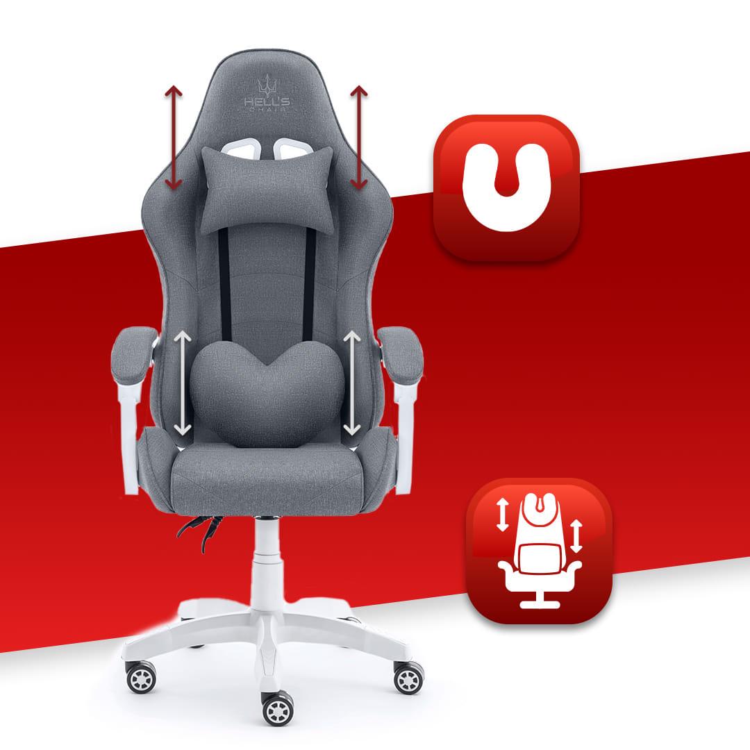 Кресло компьютерное Hell's Rainbow тканевое Gray (5904204981651) - фото 5