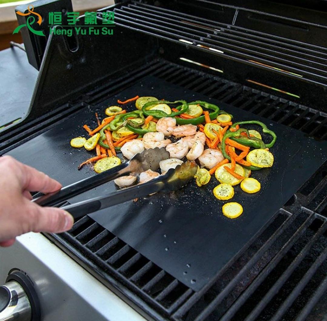 Килимок для гриля антипригарний BBQ grill sheet тефлоновий 33х40 см Чорний (2527164309) - фото 7