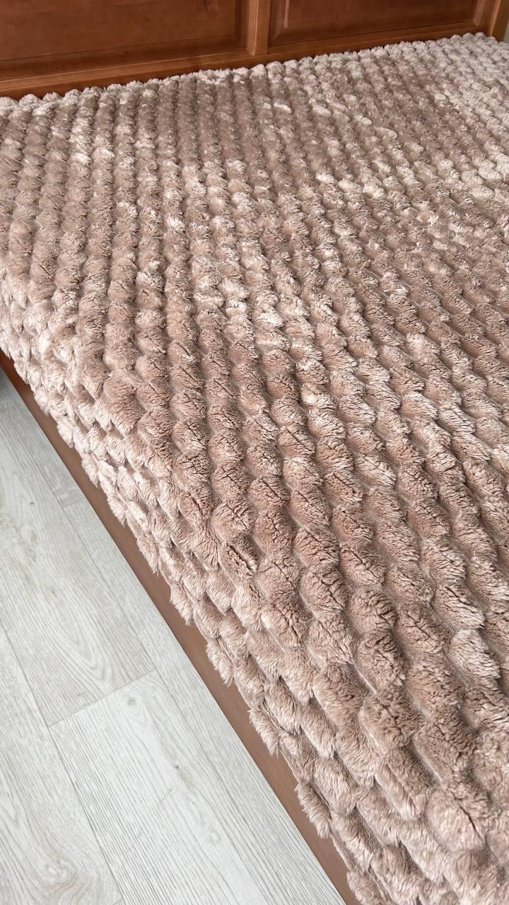 Плед-покривало теплий Соти 3Д велюровий плюшевий двоспальний Темно-бежевий (Е5100-02) - фото 6 Плед-покривало теплий Соти 3Д велюровий плюшевий двоспальний Темно-бежевий (Е5100-02) - фото 6