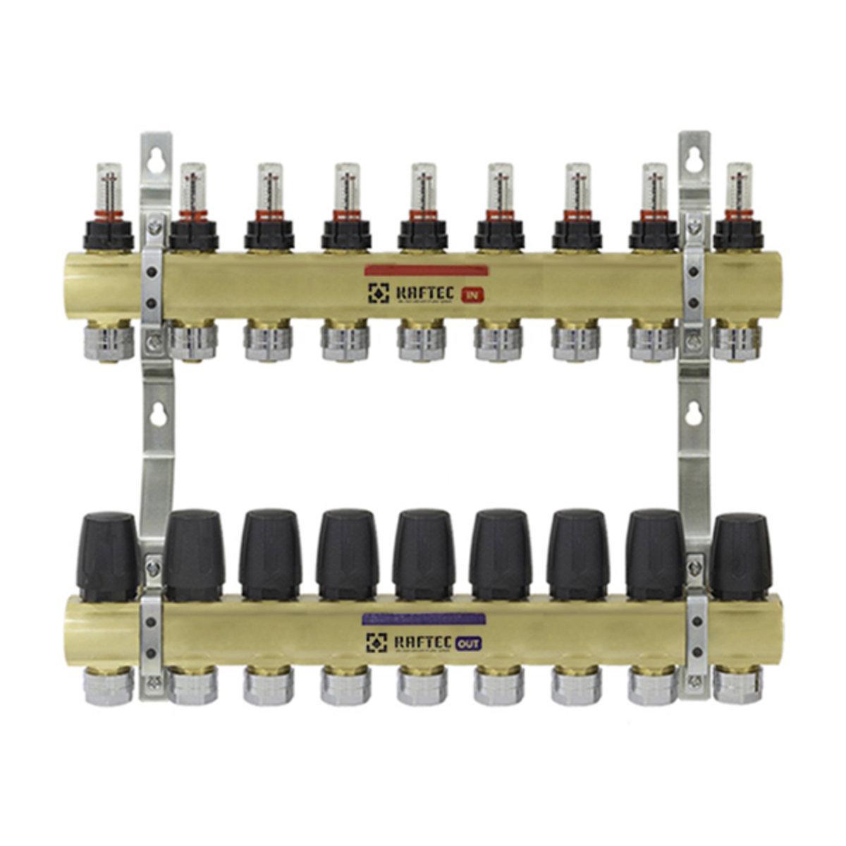 Коллектор Raftec с расходомерами 1"х9 (SW-57002)