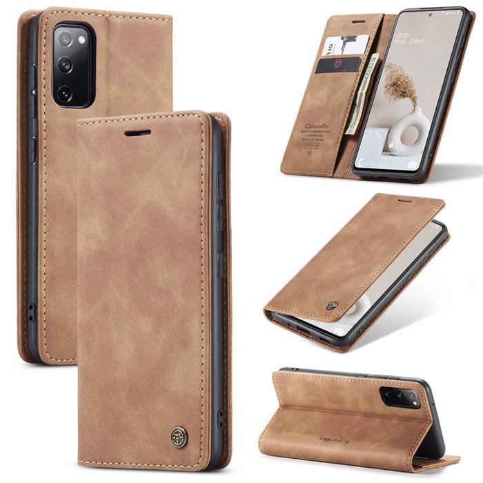 Чехол книжка с магнитом Samsung Galaxy S20 FE CaseMe Brown (30855-30)