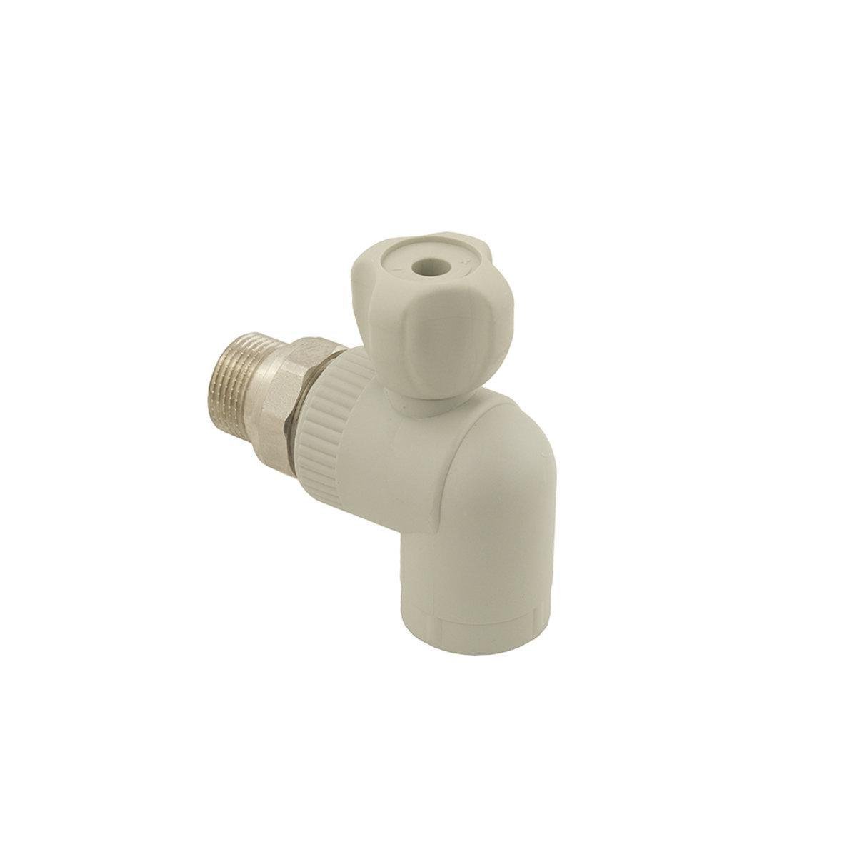 Кран радіаторний кутовий ASG PPR PN20 НР 25 мм 3/4" (SW-31807) Кран радіаторний кутовий ASG PPR PN20 НР 25 мм 3/4" (SW-31807)