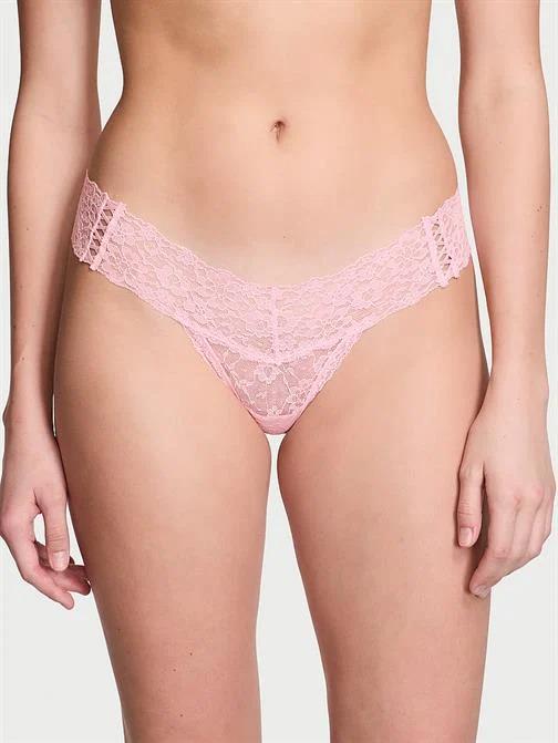 Трусики кружевные Victoria’s Secret Logo Cotton Thong Panty Pink XS Розовый (26645523) Трусики кружевные Victoria’s Secret Logo Cotton Thong Panty Pink XS Розовый (26645523)