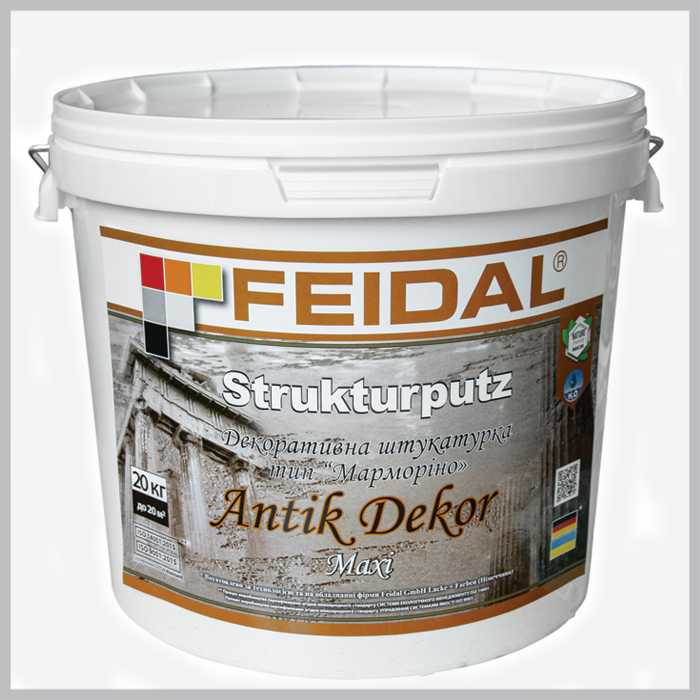 Декоративная штукатурка Feidal Strukturputz Antik Dekor maxi 20 кг (27581642) - фото 1 Декоративная штукатурка Feidal Strukturputz Antik Dekor maxi 20 кг (27581642) - фото 1