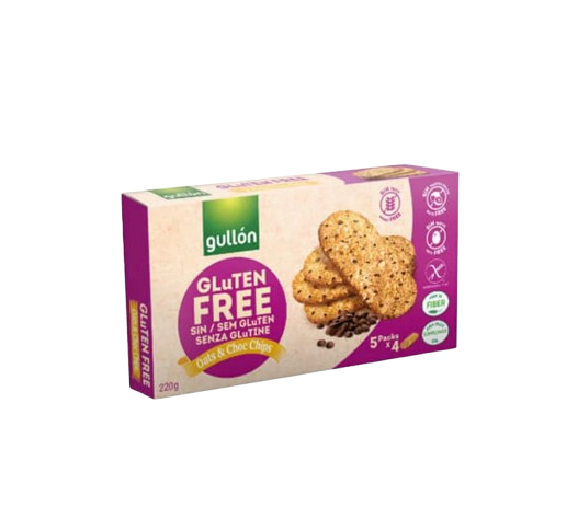 Печенье овсяное Gullon Gluten free Oats & Choe Chips с шоколадной стружкой без глютена 220 г