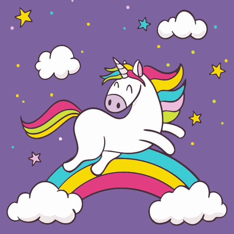 Картина по номерам Strateg Сказочный единорог 20х20 см (HH5451)