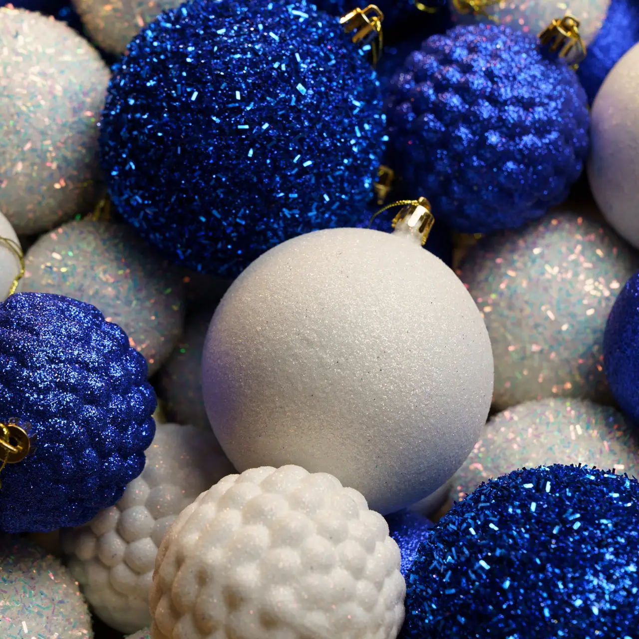 Набор шаров новогодних Блеск 40 шт. Синий (Блиск синій) - фото 3