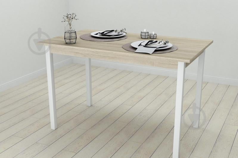 Стол кухонный Ferrum-decor Марио 75x120x70 Белый ДСП Сонома 16мм (MAR0032)