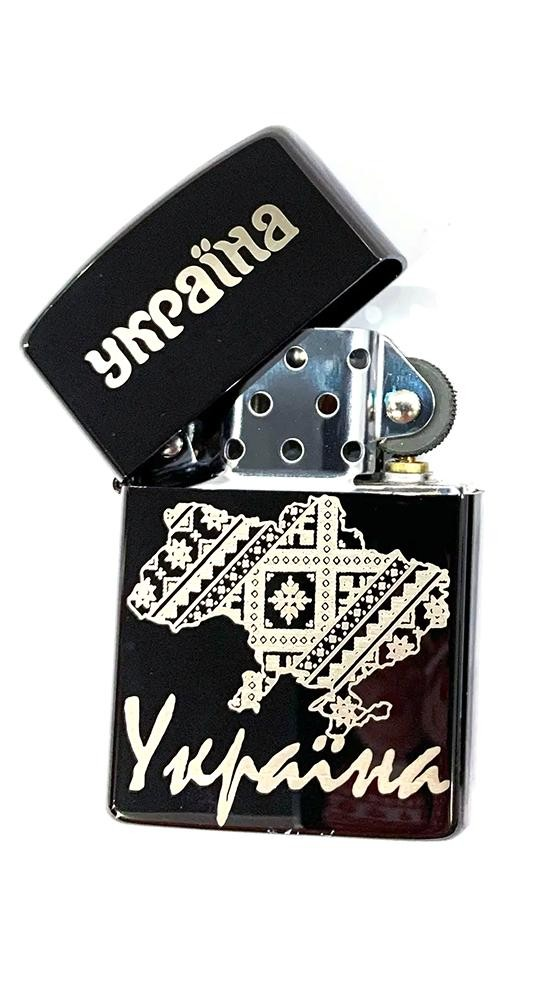 Зажигалка бензиновая Zorro Lighter "Україна" + бензин HL-415 в подарочной упаковке (148114) - фото 2