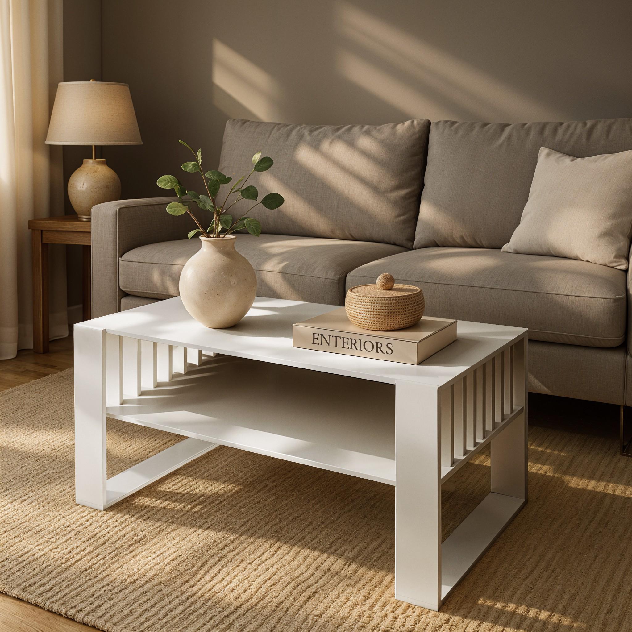 Стол журнальный Vestvud 990х500х450 мм Белый