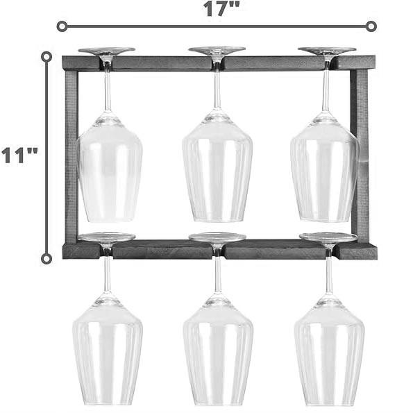 Полиця для келихів з дерева Ердан Сієна (ОБС-003405) - фото 2