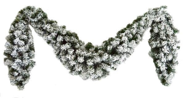 Ветка елочная Novogod’Ko 2,50 м фигурная заснеженная (960420)