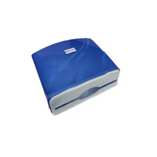 Диспенсер Maxiflow для бумажных полотенец настенный пластик на 200 шт. Прозрачно-голубой