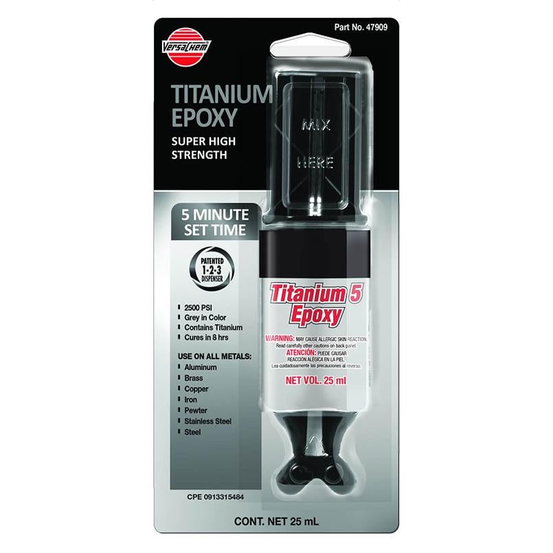 Клей для металла титановый Versachem Titanium 5 Epoxy универсальный 25 мл (47909)