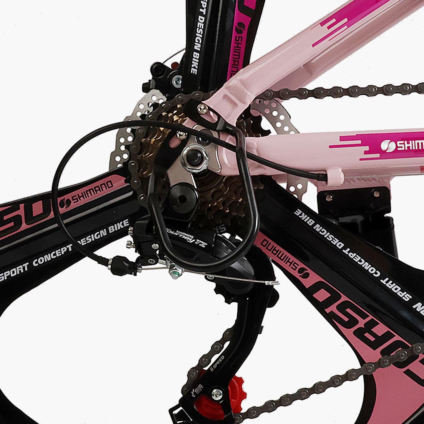 Велосипед горный подростковый алюминиевый Corso Evolution 24" литые диски рама 11" Розовый - фото 6 Велосипед горный подростковый алюминиевый Corso Evolution 24" литые диски рама 11" Розовый - фото 6