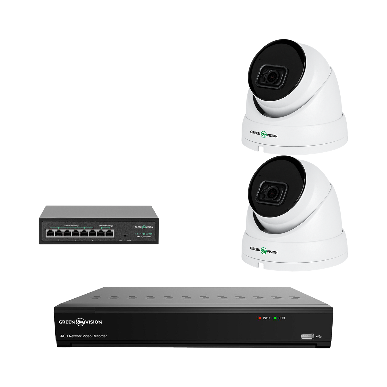 Комплект відеоспостереження GreenVision GV-IP-K-W79/02 Ultra AI на 2 IP камери 5MP для вулиці/будинку (LP23686) Комплект відеоспостереження GreenVision GV-IP-K-W79/02 Ultra AI на 2 IP камери 5MP для вулиці/будинку (LP23686)