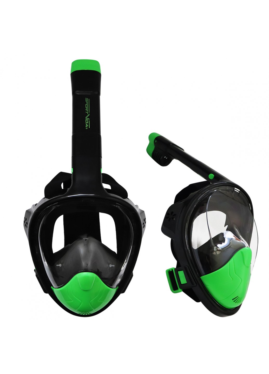 Маска для снорклинга SportVida L/XL Черный/Салатный (SV-DN0023)