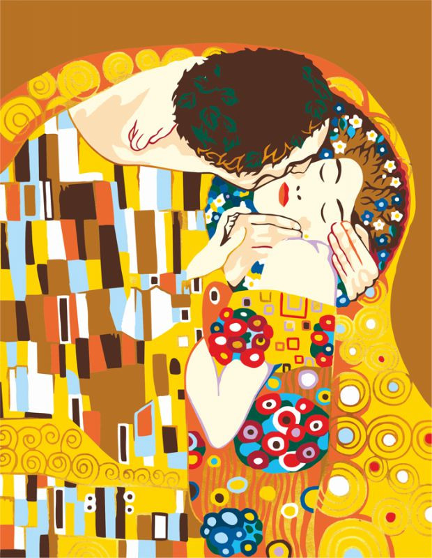 Картина по номерам Rosa Поцелуй 35х45 см (N00013085)