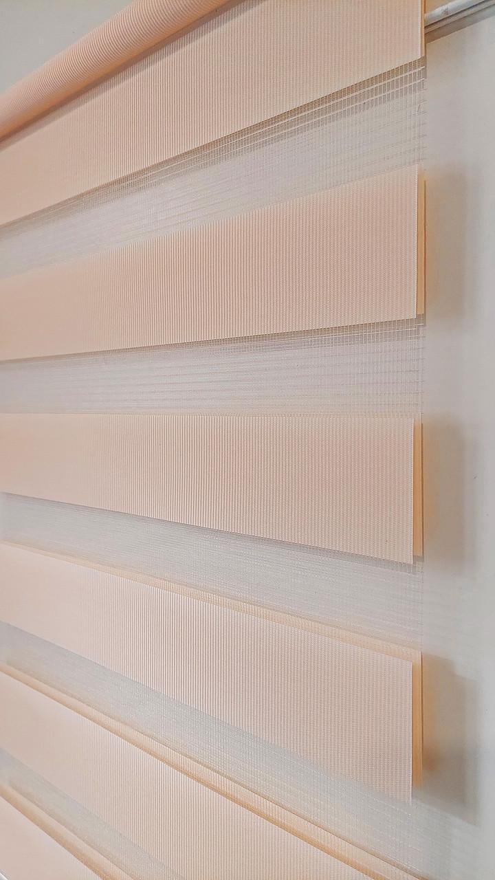 Рулонная штора день-ночь Miranda ВМ-1202 30х130 см Персиковый (ВМ-1202-50) - фото 3 Рулонная штора день-ночь Miranda ВМ-1202 30х130 см Персиковый (ВМ-1202-50) - фото 3