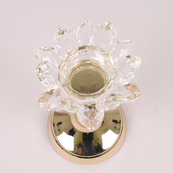 Підсвічник металевий Flora 30,5 см Золотий (36752) - фото 3