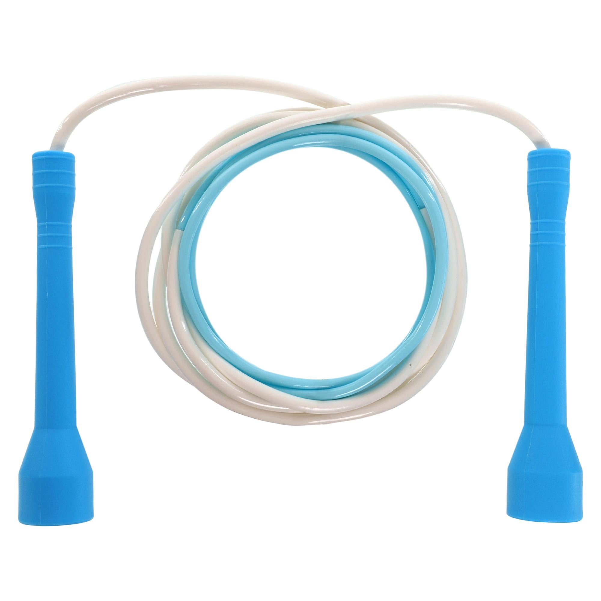 Скакалка SP-Sport 2,8 м Голубойй/Белый (FI-8634)