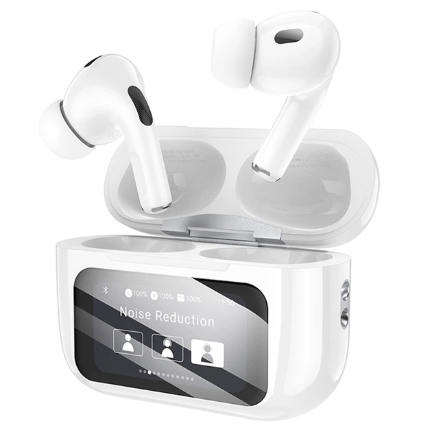 Навушники бездротові TWS BOROFONE BW76 Brocade touch screen ANC Champagne White (KST-6941991114236)